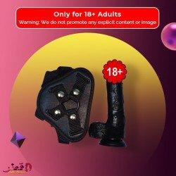 Strap On Dildo Harness with Big Black Dildo Vibrator SO-027
