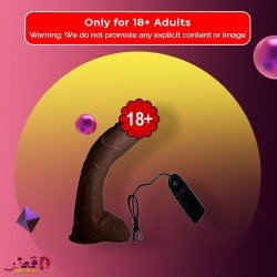Big Bent 10 Realistic Vibrator Suction Cup Chocolate Dong Vibrator RSV-075