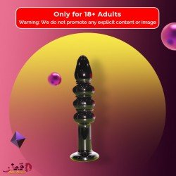 Black Beaded Glass Dildo Sex Toy GD-005