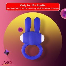 Kingfansion Mini Vibrating Rabbit Cock Ring (Blue) CR-017