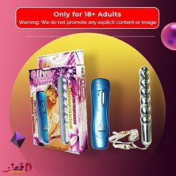 Silver Beaded Anal Vibrator AD-012